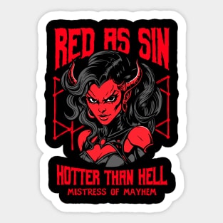 RED AS SIN Sticker